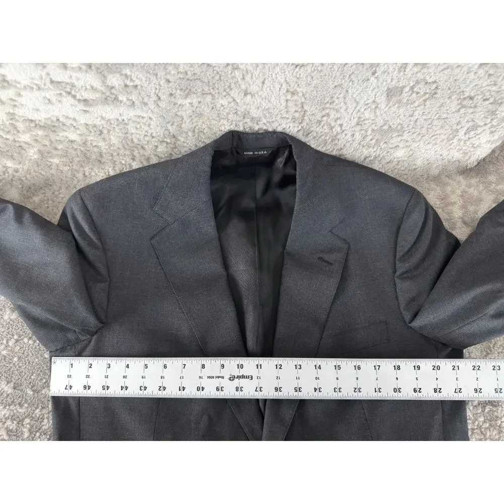 Ralph Lauren Size 40L Career Notched Blazer Jacket Black Long‎ Sleeve